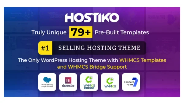 Hostiko WordPress WHMCS Hosting Theme