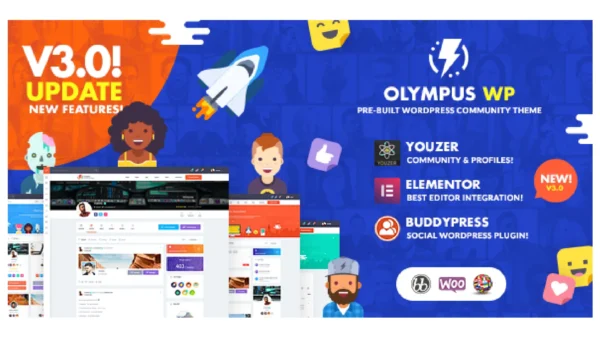 Olympus – Social Networking WordPress Theme