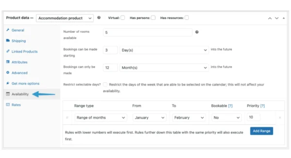 WooCommerce Accommodation Bookings